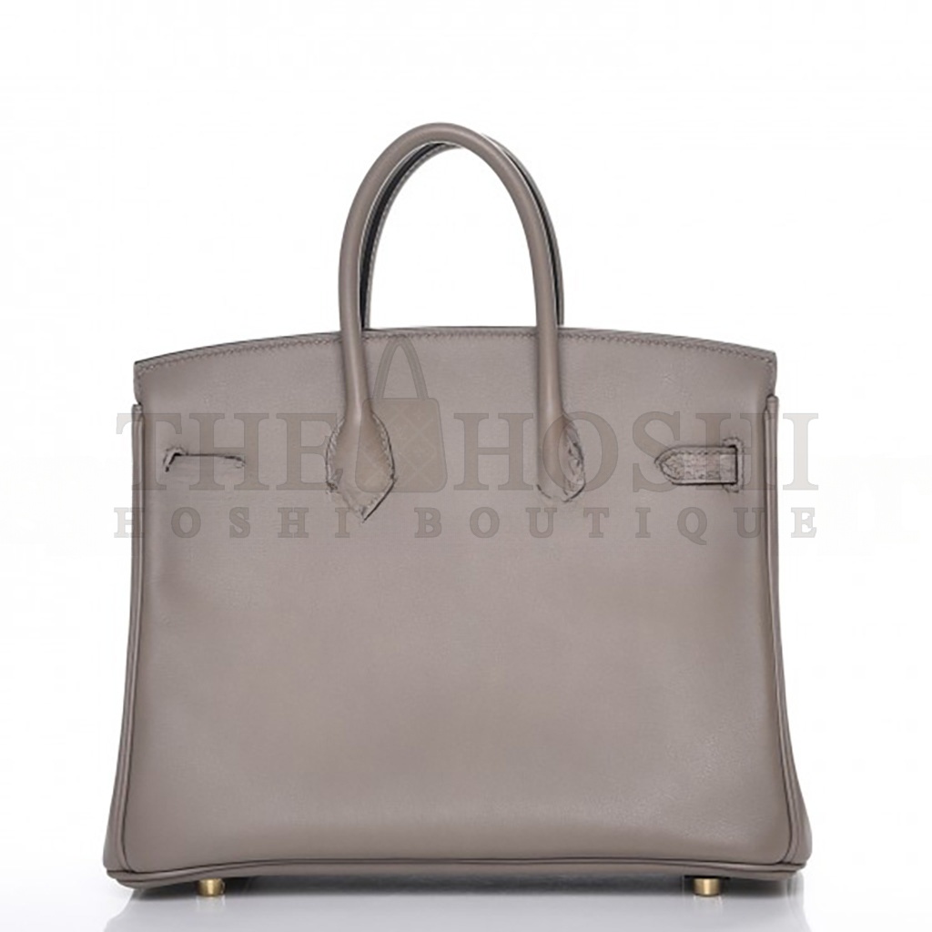 H**me5 BIRKIN 25 SWIFT ASPHALT GREY GOLD BUCKLE BAG H049362CK03 (25*20*13cm) Master Quality